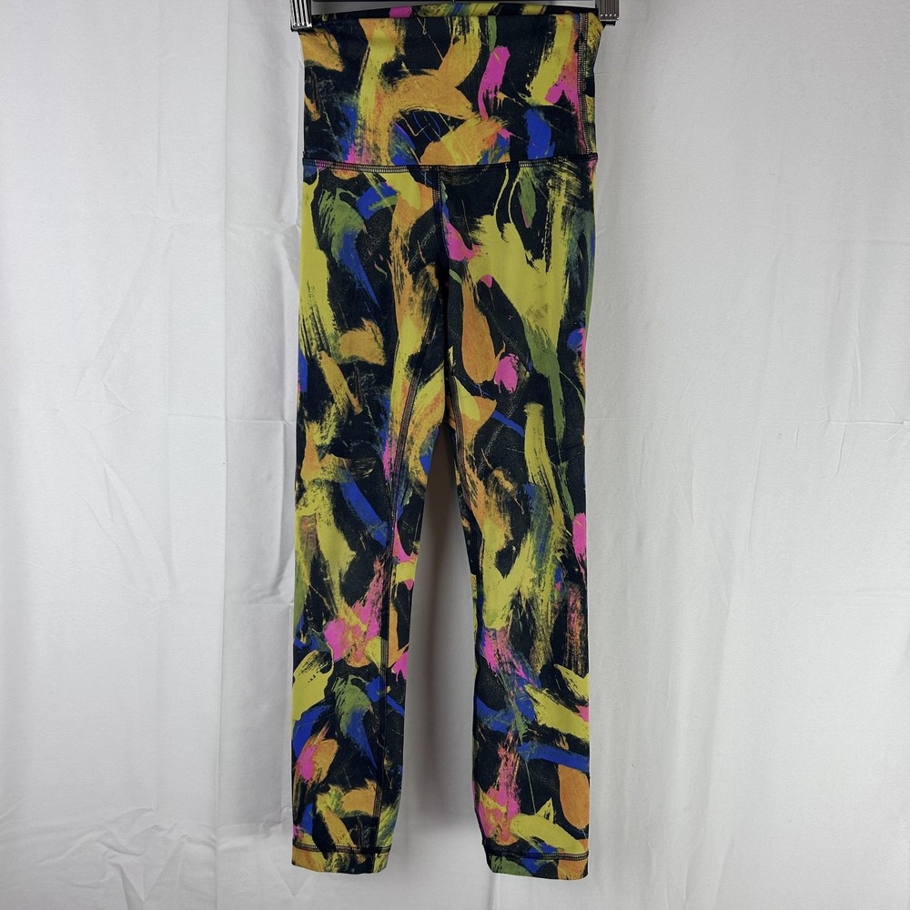 Lululemon Leggings Womens 0 High Rise Abstract Print Yoga Athletic Gym Pants